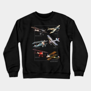 WWI Fighters Airplanes Crewneck Sweatshirt